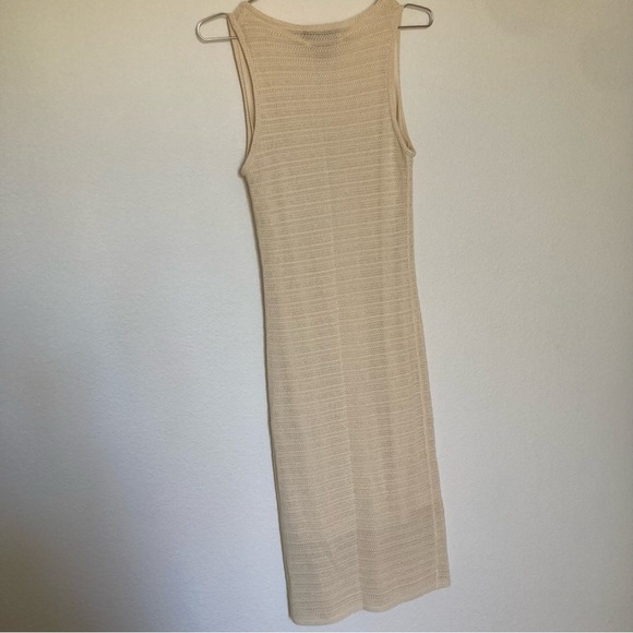 Ralph Lauren Cream Sleeveless Crochet Midi Dress Size Medium - Picture 4 of 4